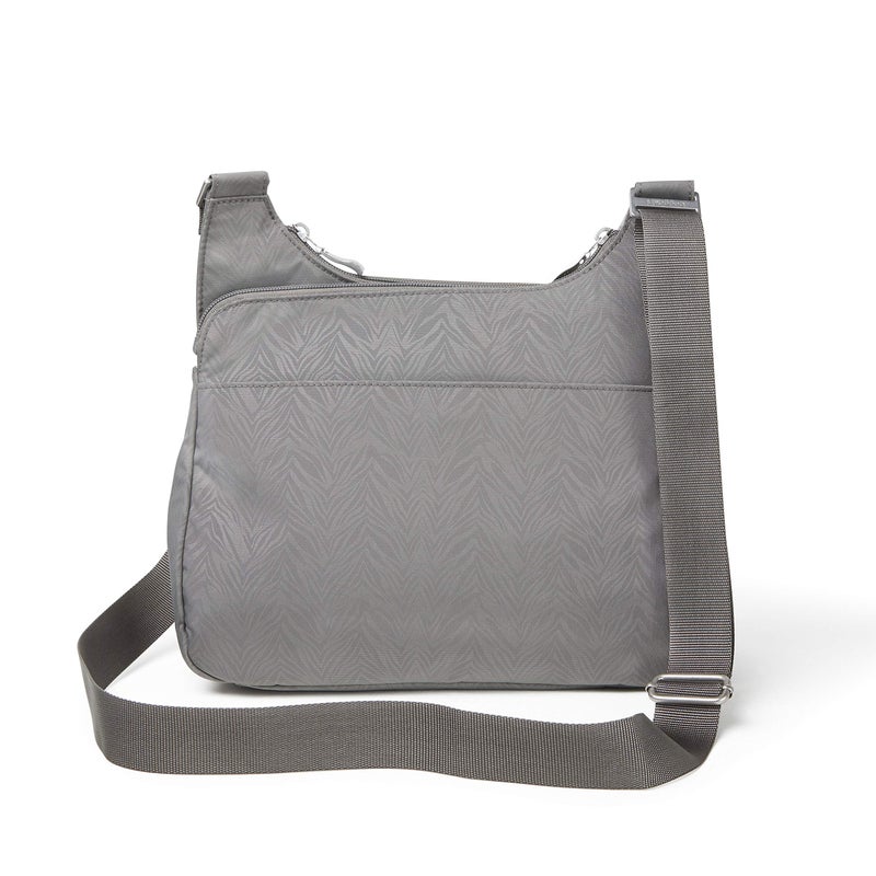 Baggallini Women's Cross Over Crossbody, Pewter Zebra - Image 2